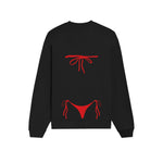 Red Bikini Oversize Sweatshirt