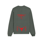 Red Bikini Oversize Sweatshirt