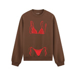 Red Bikini Oversize Sweatshirt