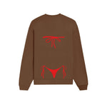 Red Bikini Oversize Sweatshirt