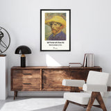 Vincent Van Gogh Hasır Şapkalı Otoportre Poster