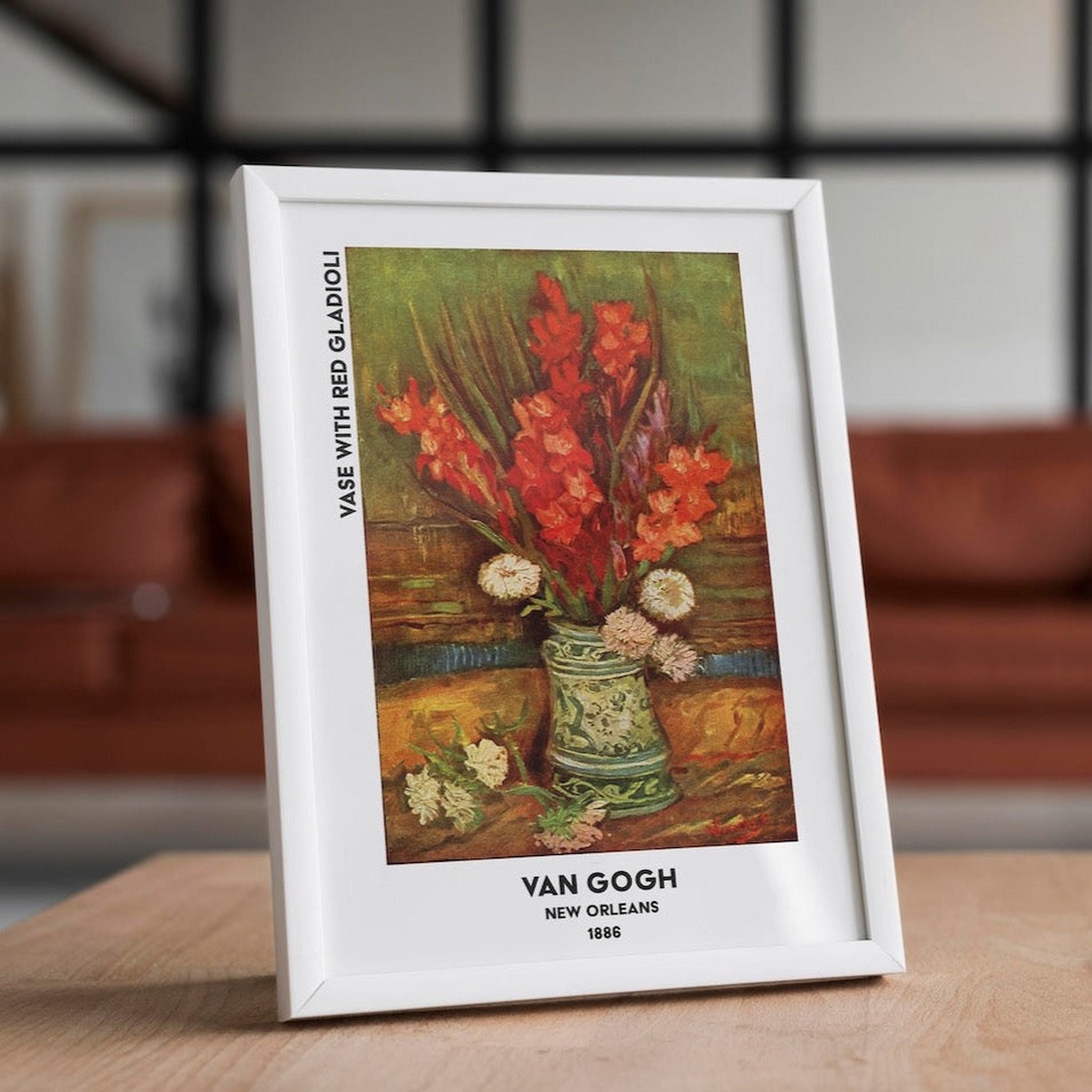 Vase with Red Gladioli Poster