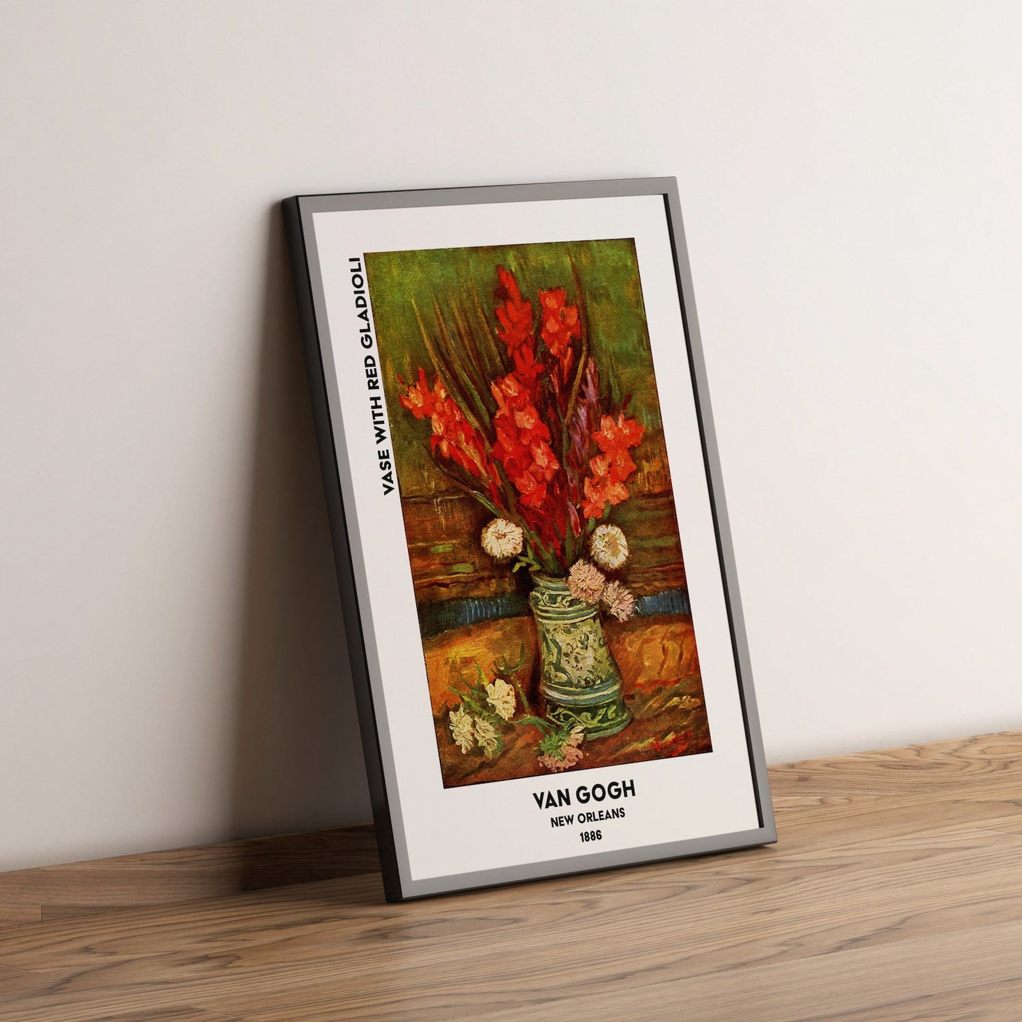 Vase with Red Gladioli Poster