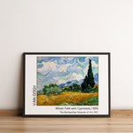 Wheat Field with Cypresses - Selvi Ağaçlı Buğday Tarlası Poster