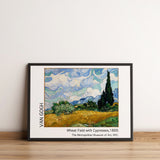Wheat Field with Cypresses - Selvi Ağaçlı Buğday Tarlası Poster