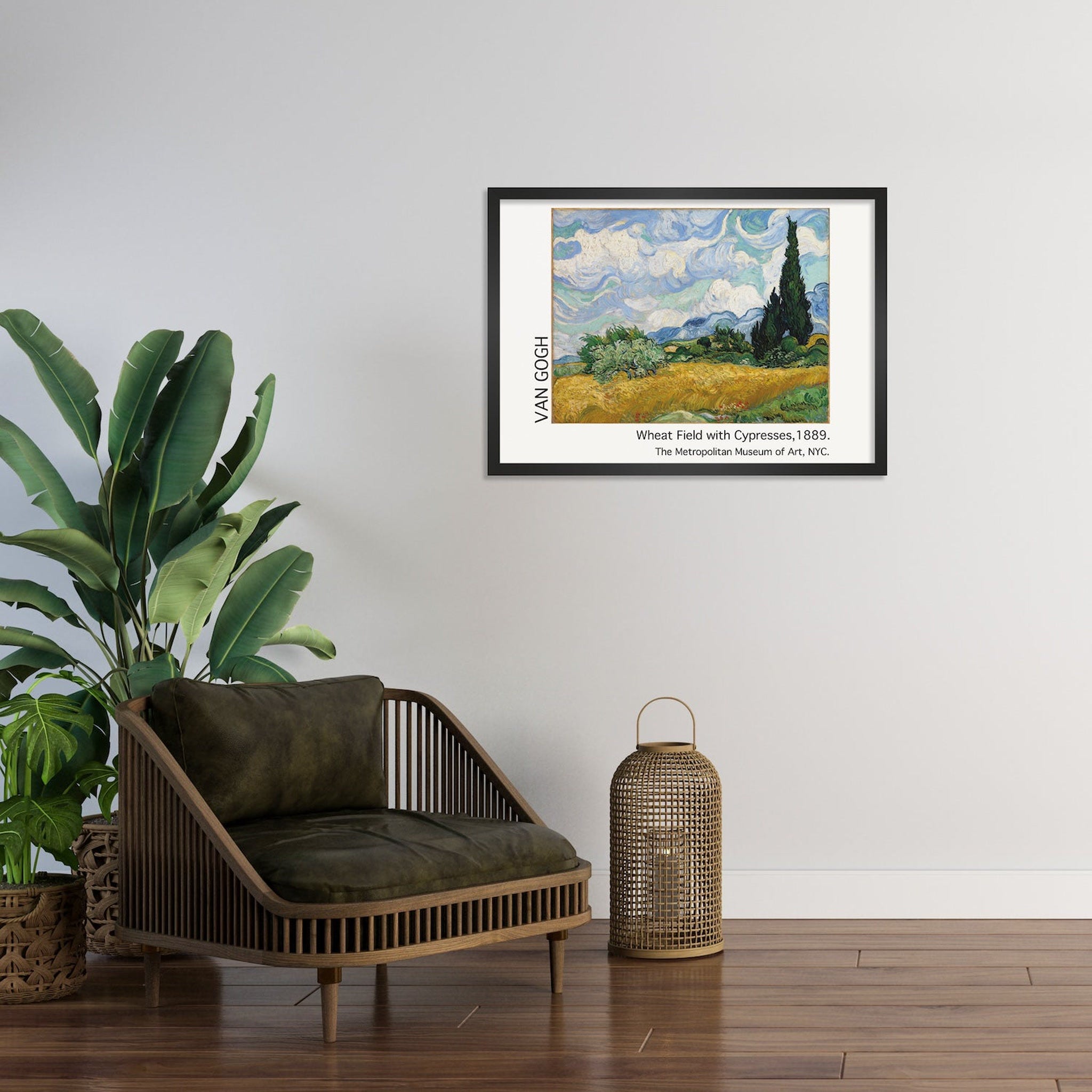 Wheat Field with Cypresses - Selvi Ağaçlı Buğday Tarlası Poster