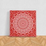 Red Mandala Kanvas Tablo