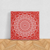 Red Mandala Kanvas Tablo