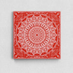 Red Mandala Kanvas Tablo