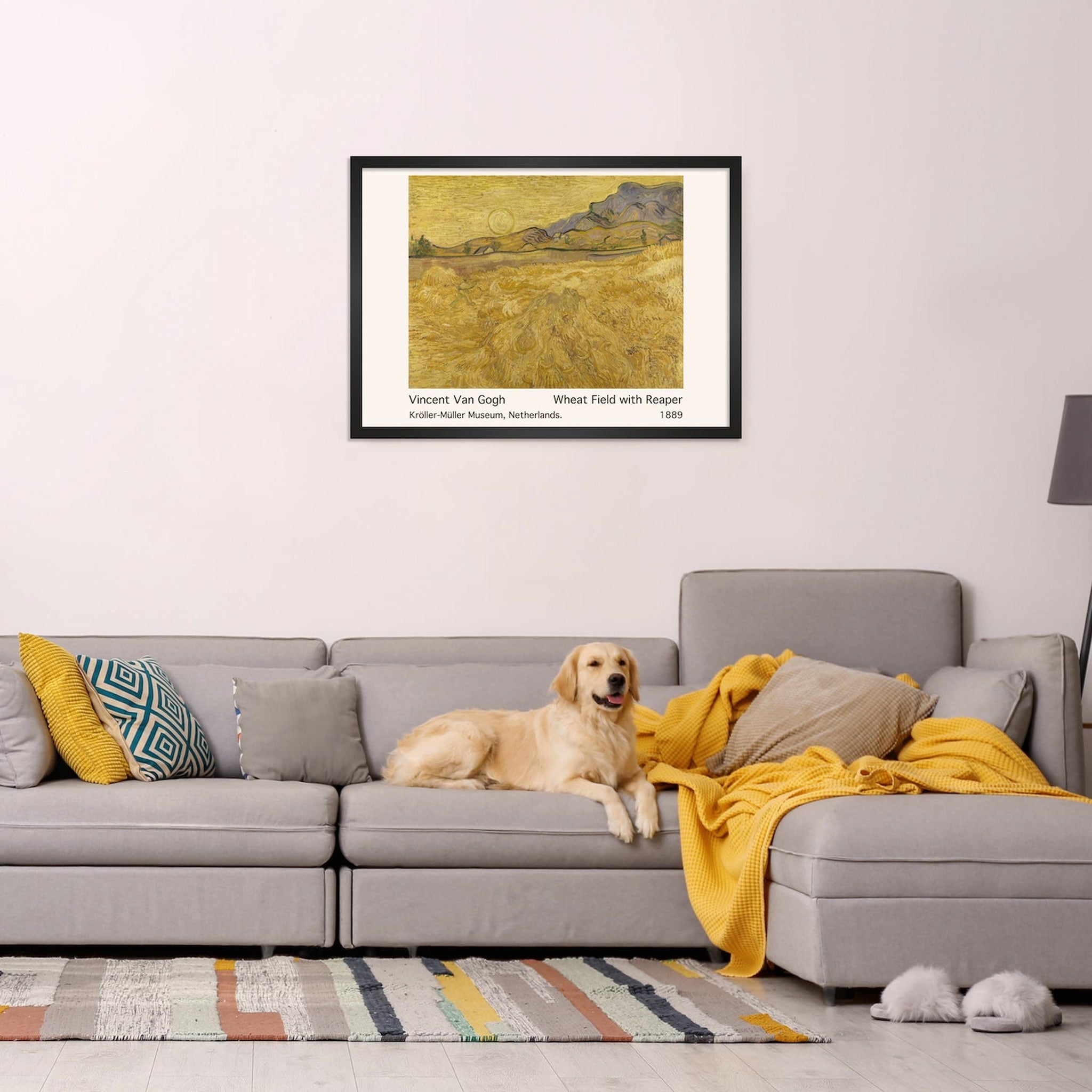 Orakçı ve Güneş ile Buğday Tarlası Poster