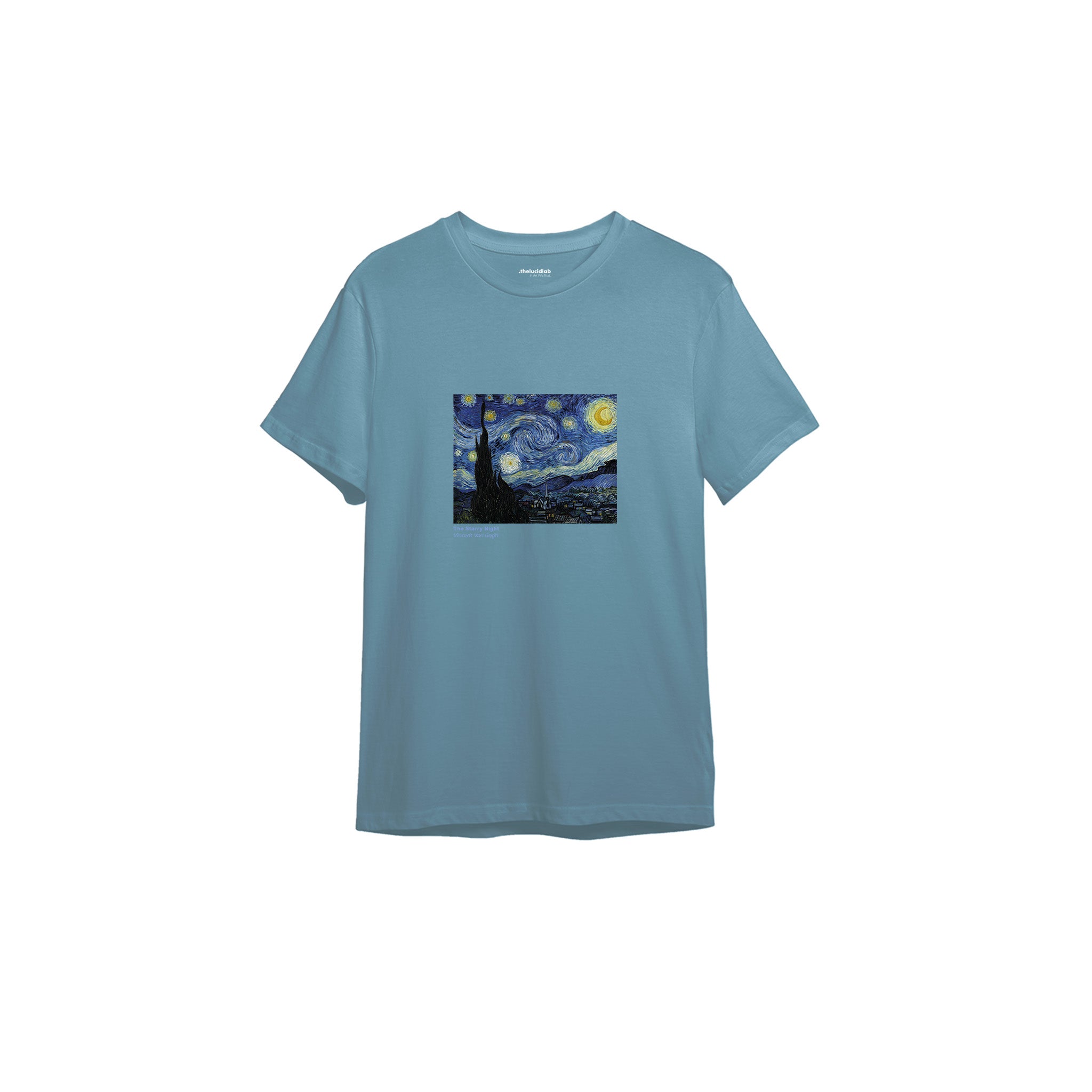 The Starry Night Tişört — Çelik Mavi