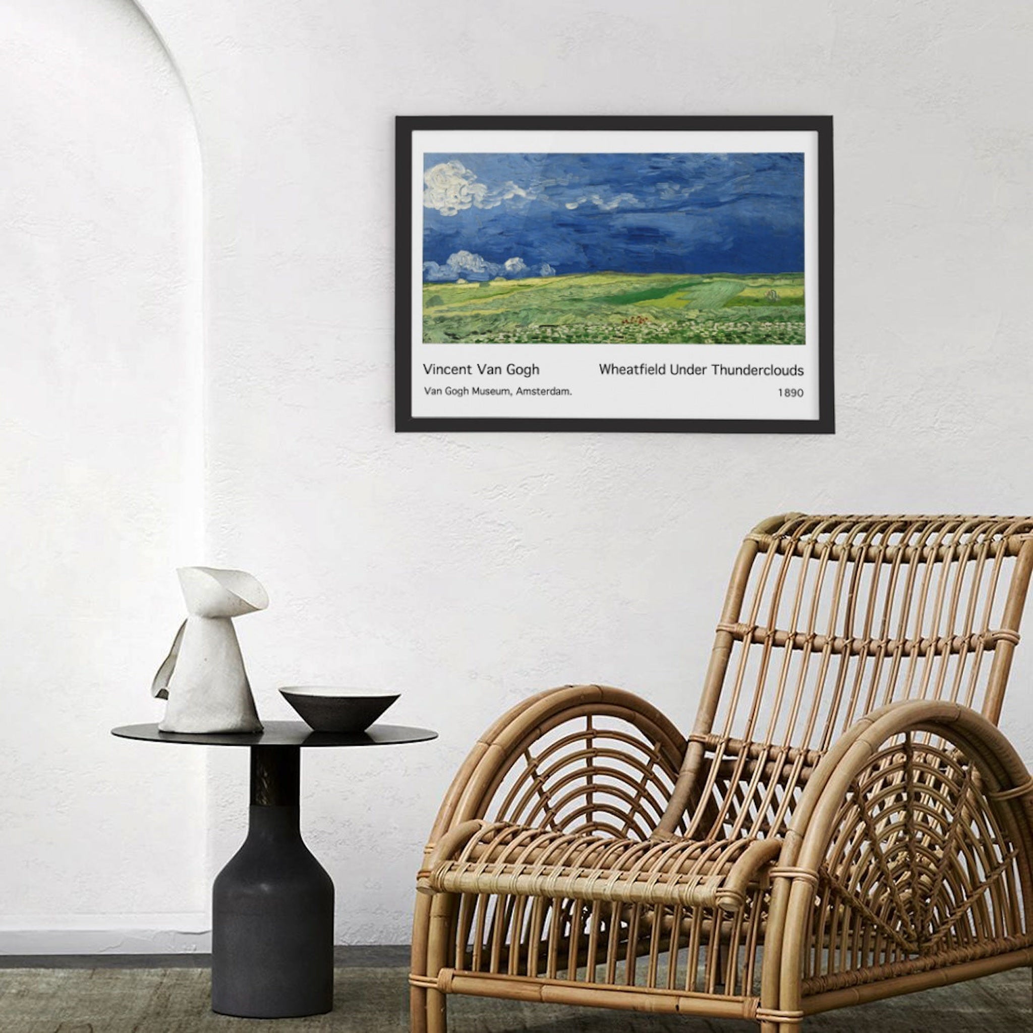 Fırtına Bulutları Altında Buğday Tarlası Poster