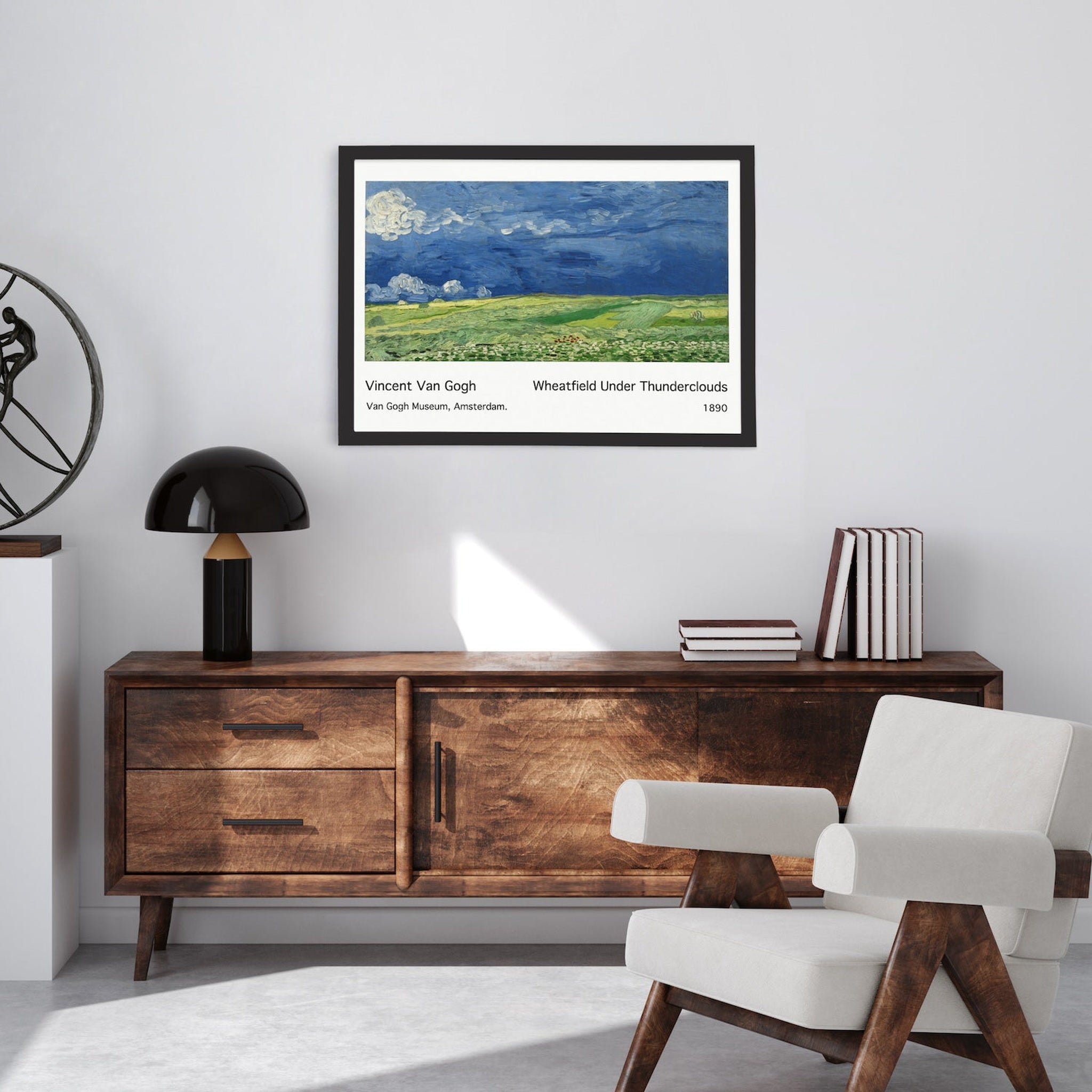 Fırtına Bulutları Altında Buğday Tarlası Poster