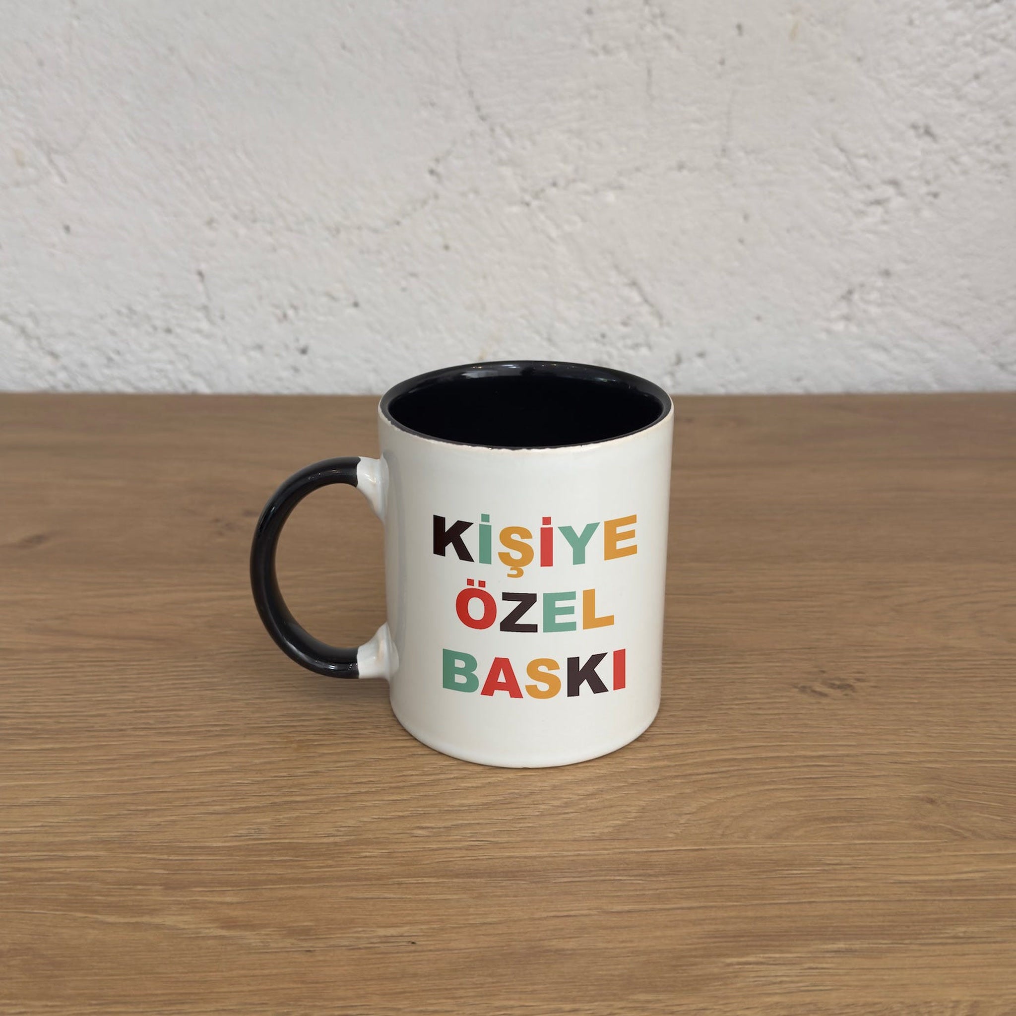 Kişiye Özel İçi / Dışı Renkli Kulplu Bardak