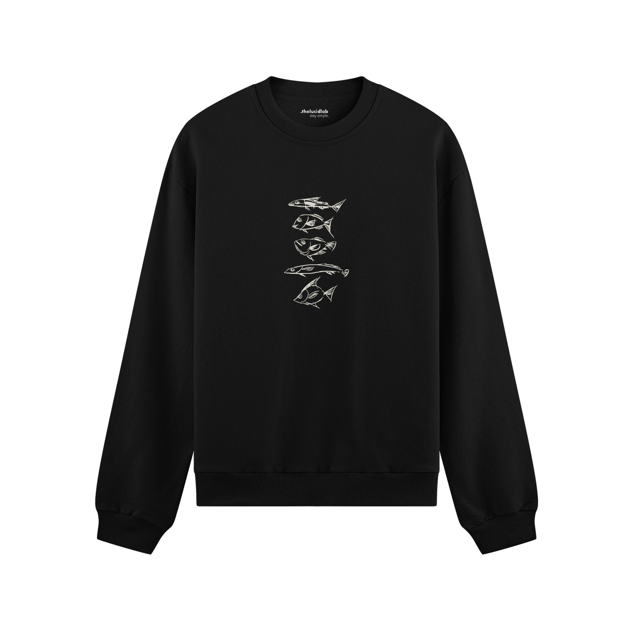 Sketches of Fish Oversize Sweatshirt