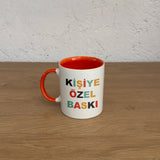 Kişiye Özel İçi / Dışı Renkli Kulplu Bardak