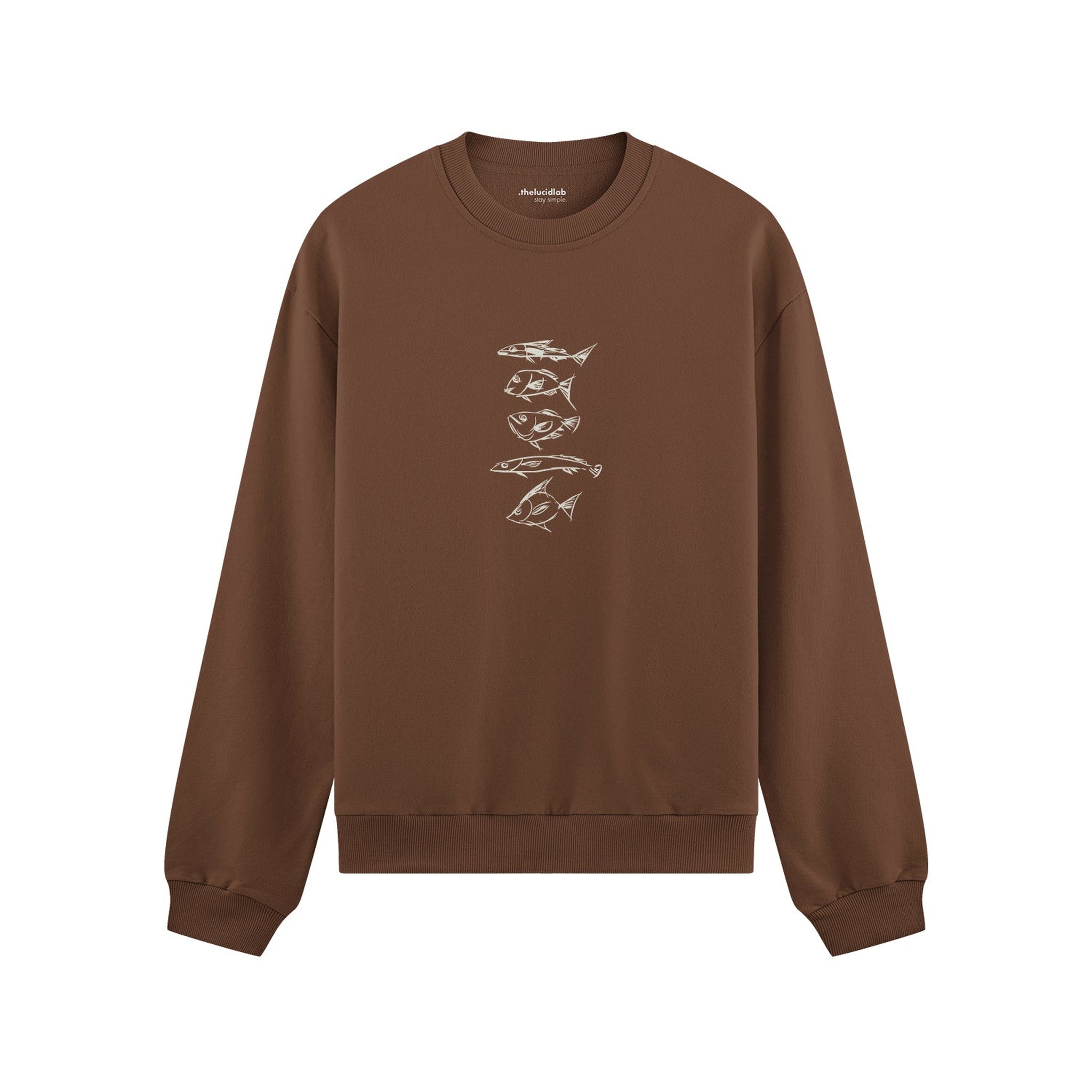 Sketches of Fish Oversize Sweatshirt