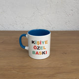 Kişiye Özel İçi / Dışı Renkli Kulplu Bardak