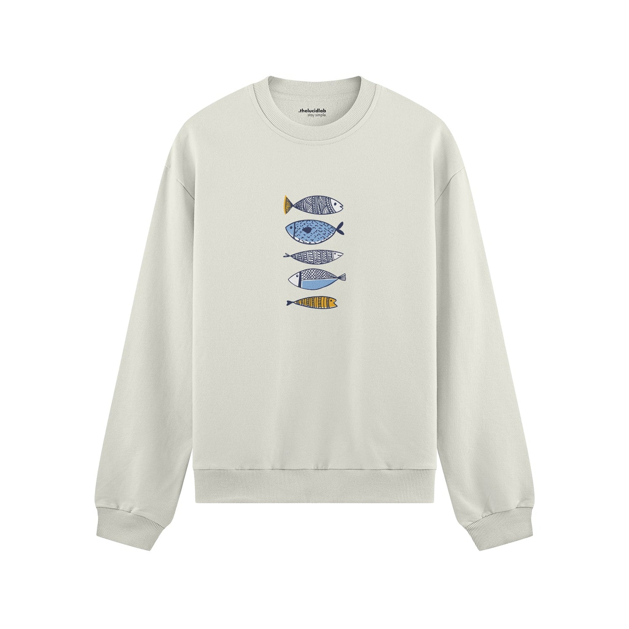 Marine Pattern Study Oversize Sweatshirt