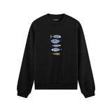 Marine Pattern Study Oversize Sweatshirt