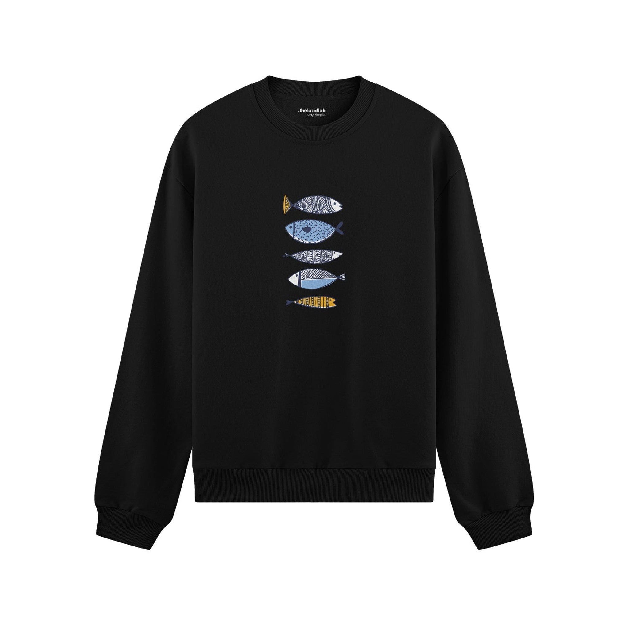 Marine Pattern Study Oversize Sweatshirt
