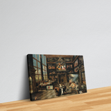 Interior of a Collector's Gallery of Paintings and Objets d'Art Kanvas Tablo