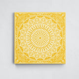 Yellow Mandala Kanvas Tablo