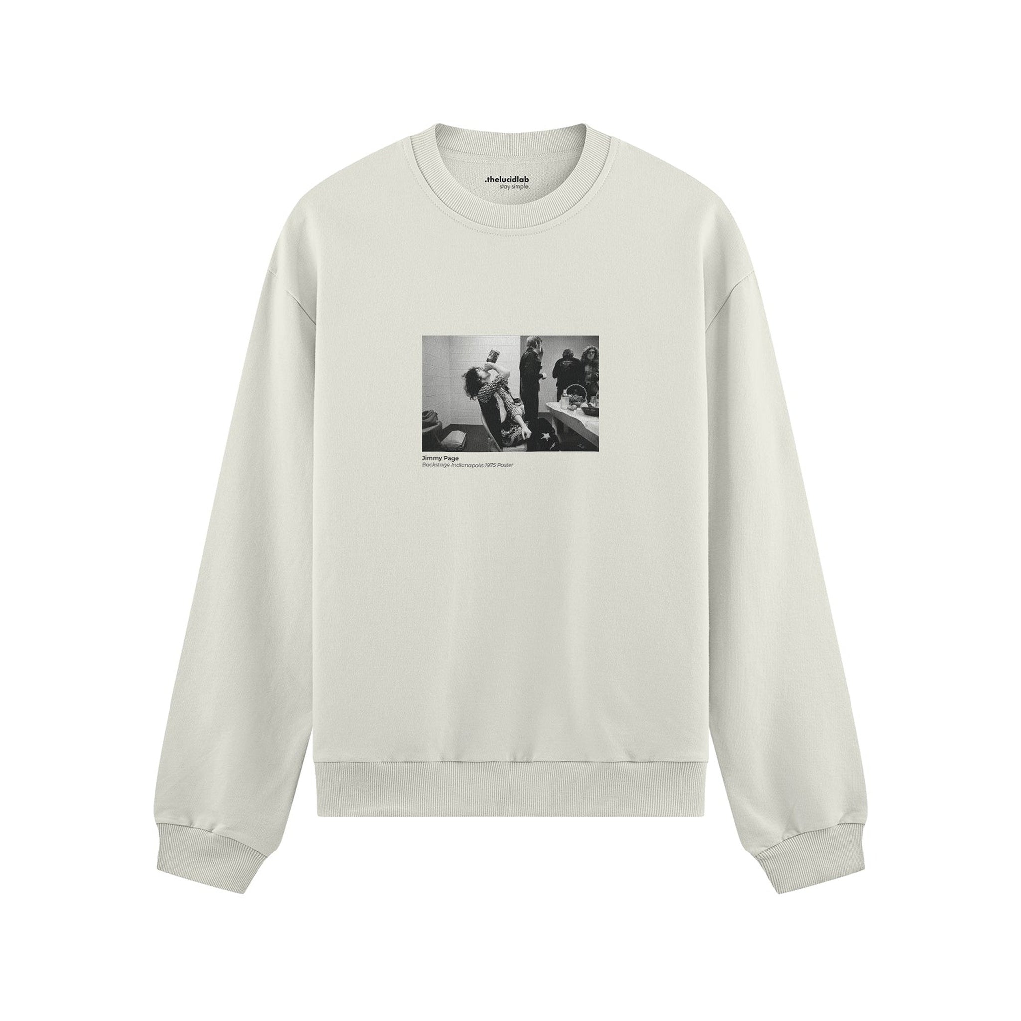 Jimmy Page Backstage Indianapolis 1975 Oversize Sweatshirt