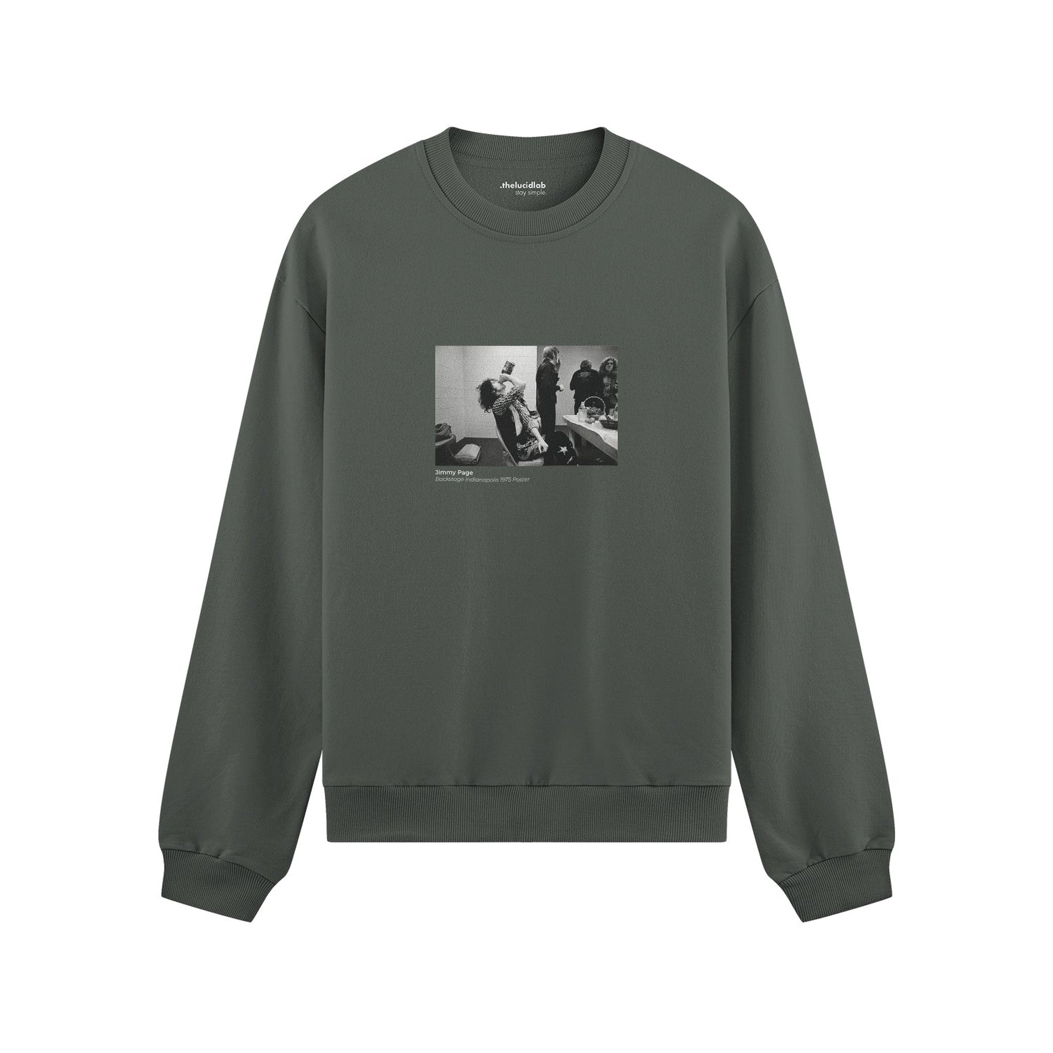 Jimmy Page Backstage Indianapolis 1975 Oversize Sweatshirt
