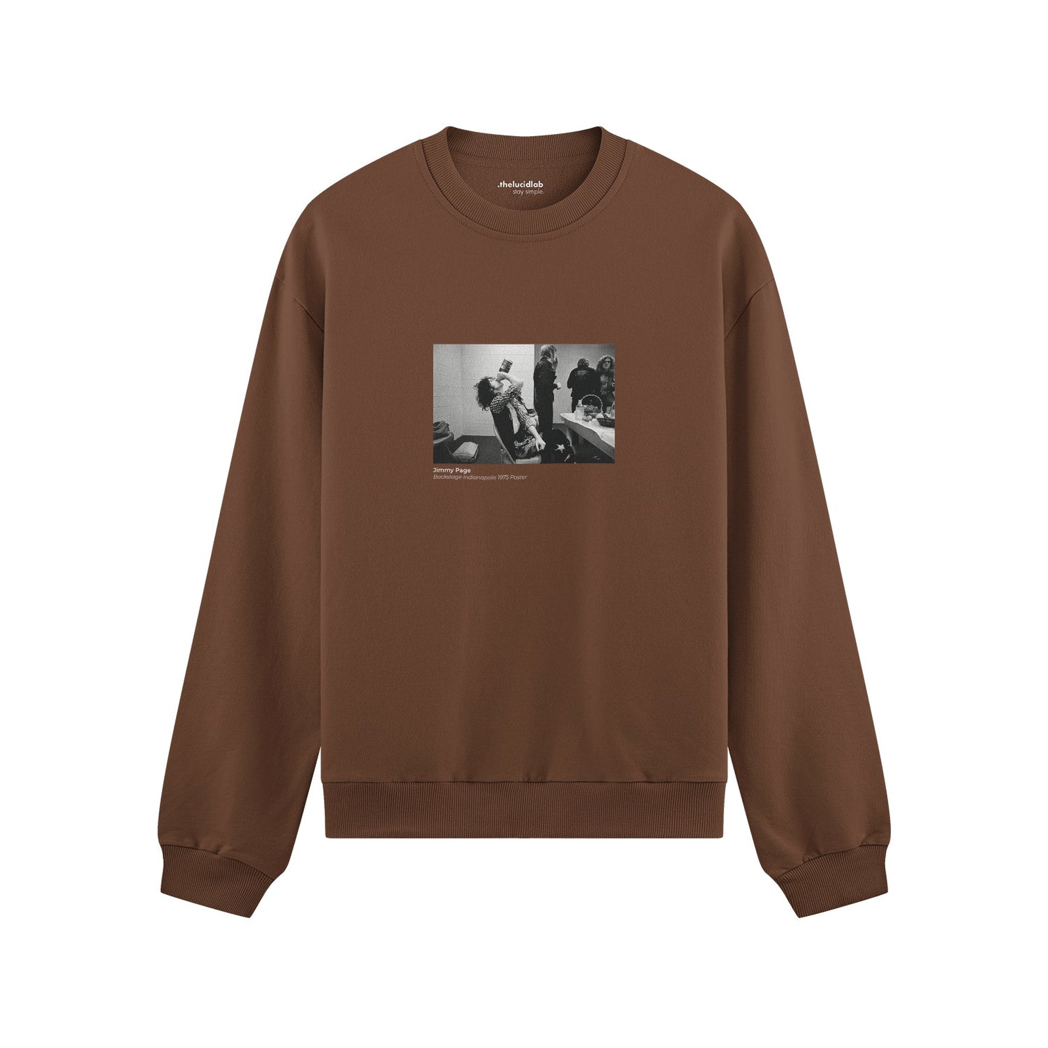 Jimmy Page Backstage Indianapolis 1975 Oversize Sweatshirt