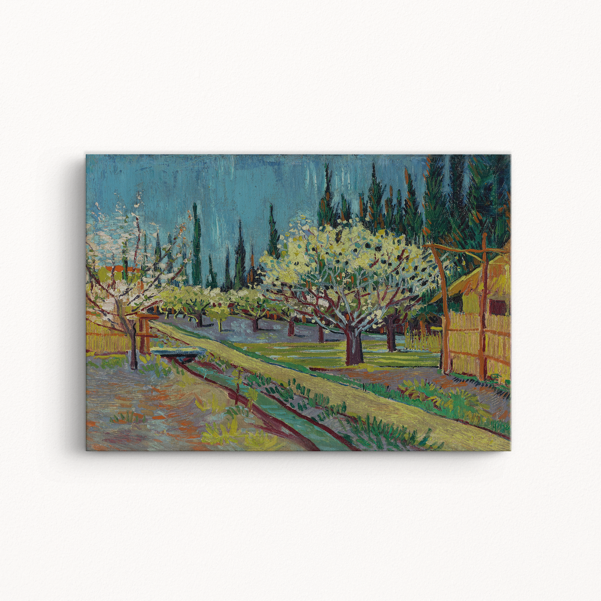 Orchard Bordered by Cypresses Kanvas Tablo