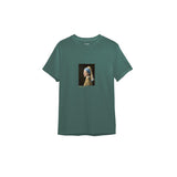 İnci Küpeli Kız Tişört — Yeşil