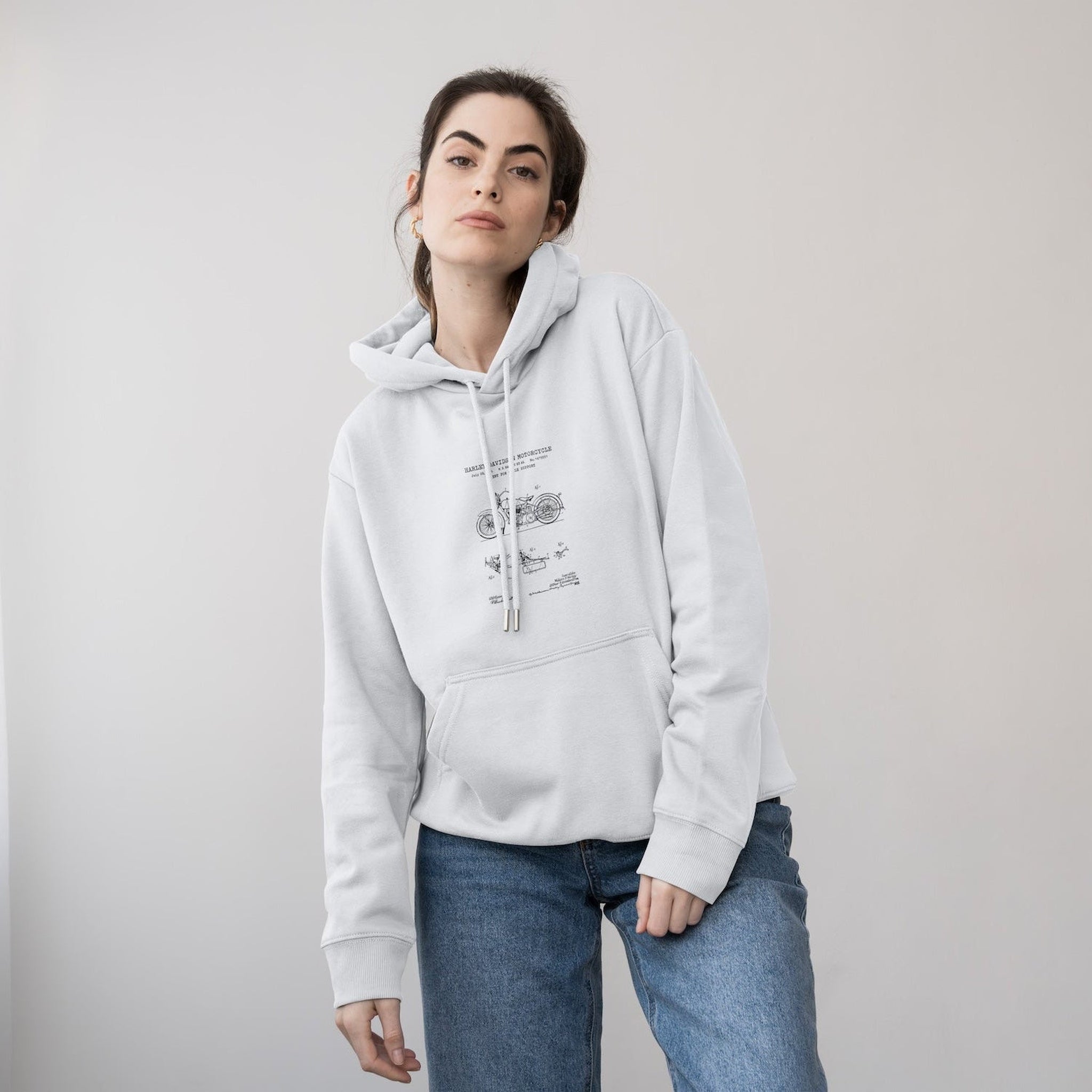 Harley Davidson Model 28B Motosiklet Hoodie