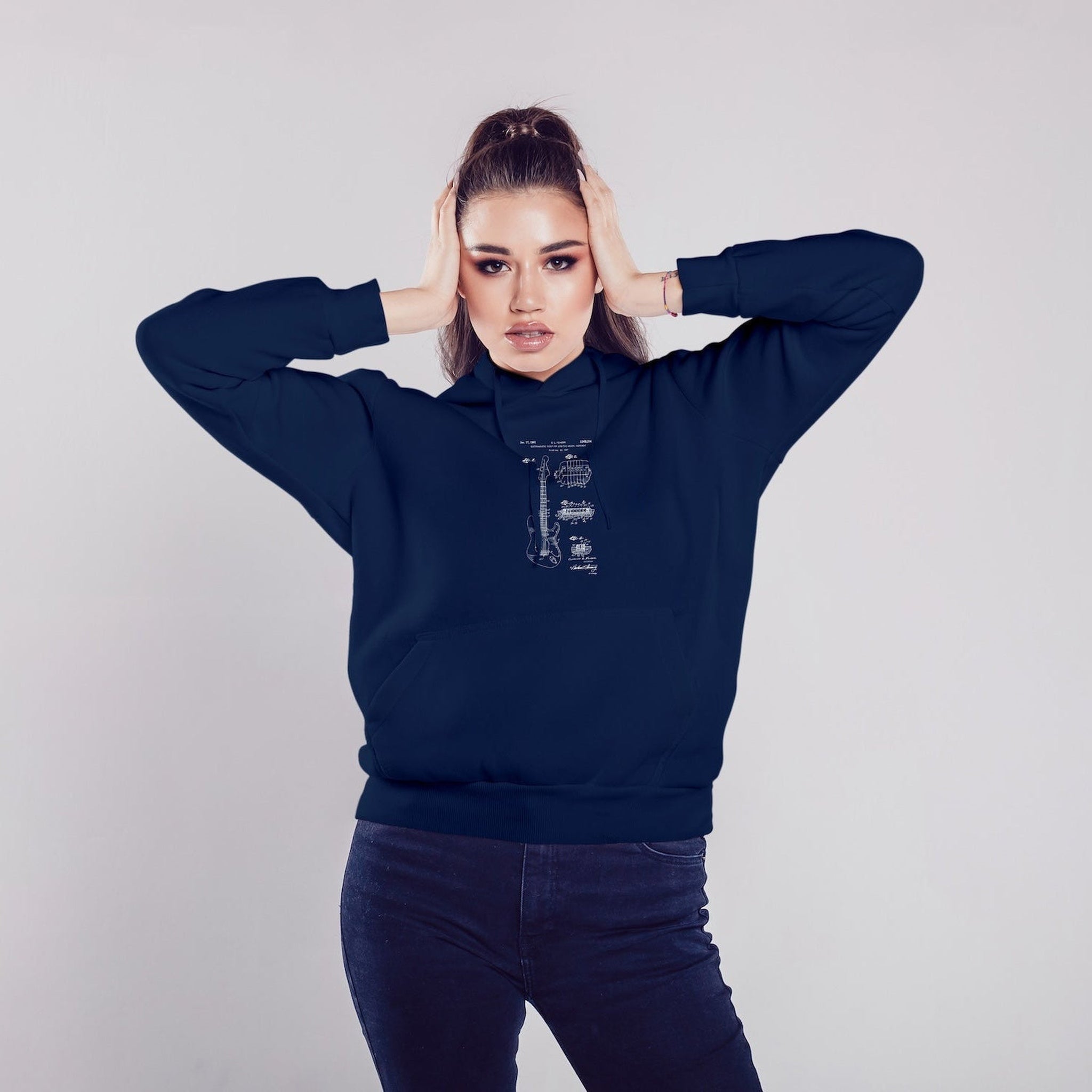 Fender Stratocaster Gitar Hoodie
