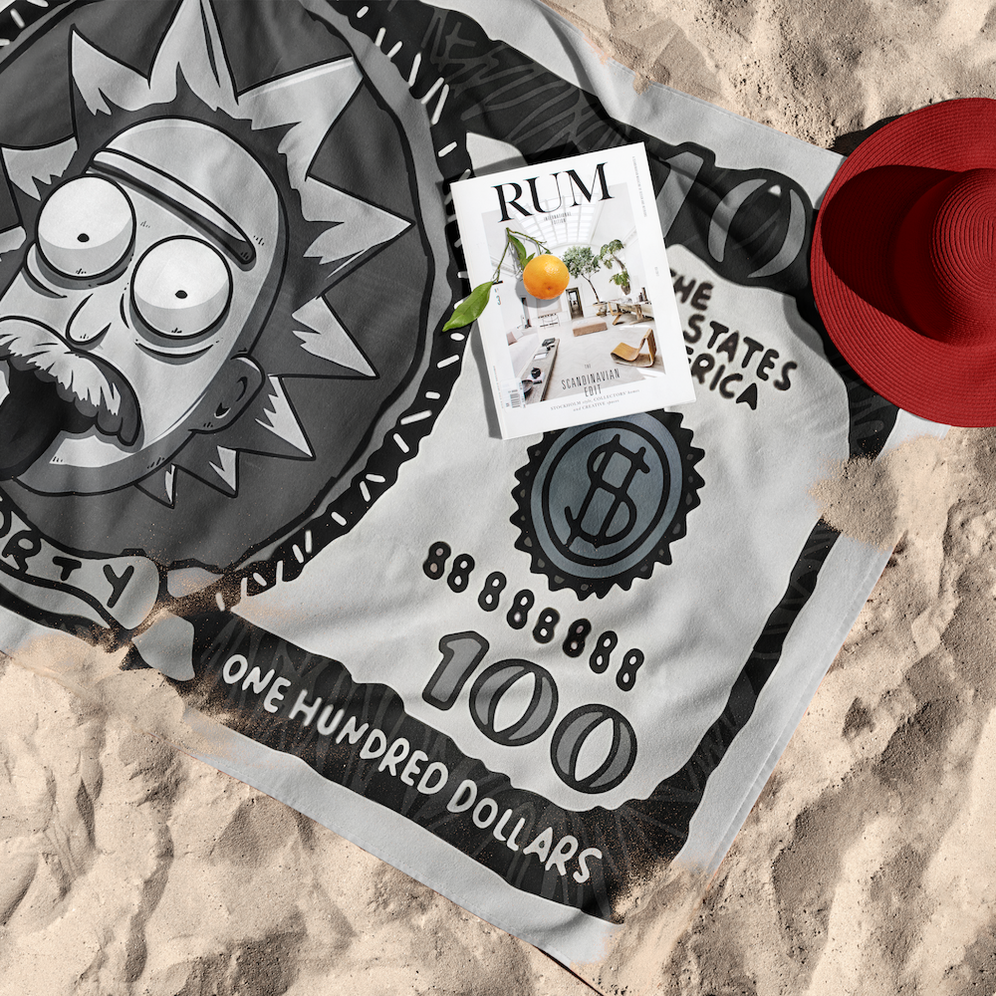 Morty Dollar Plaj Havlusu