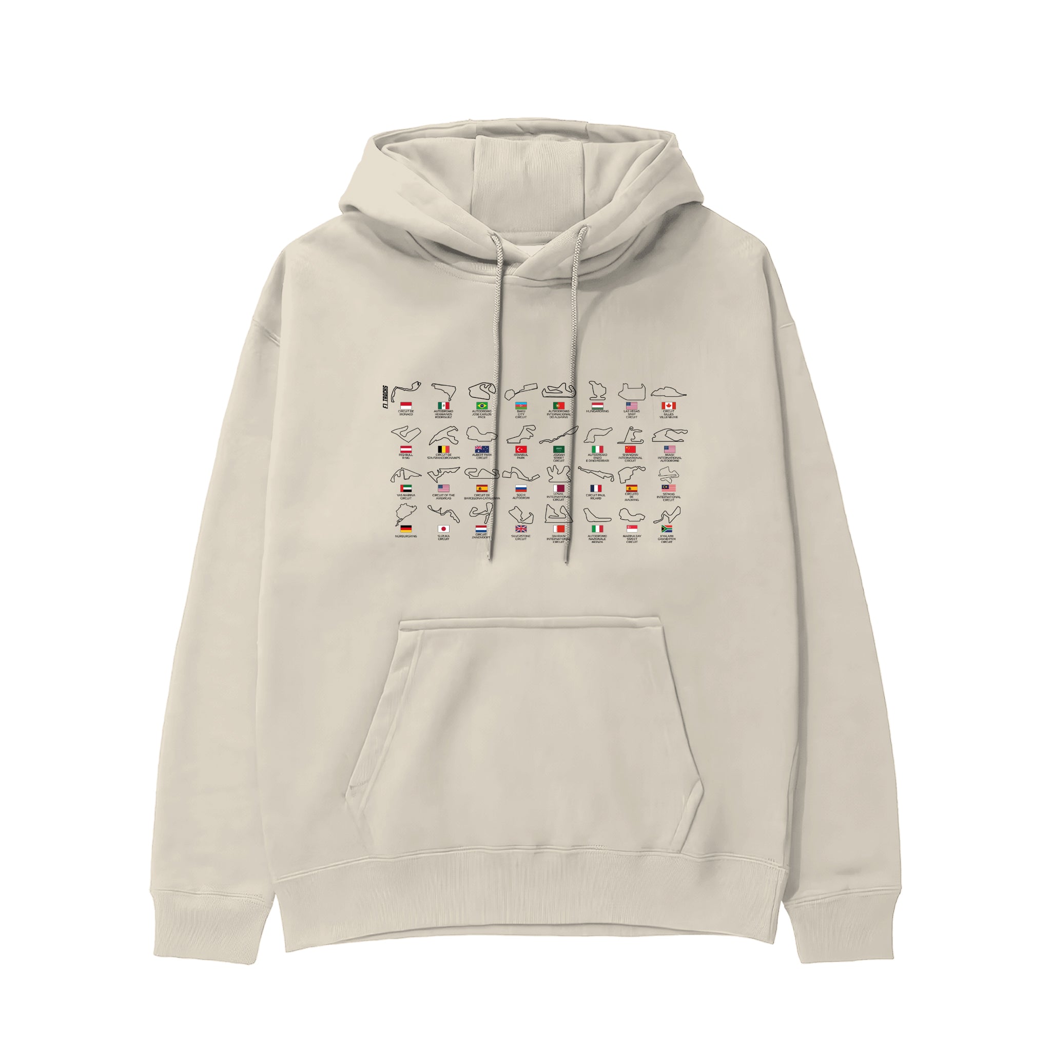 All Tracks / Formula 1 Pistleri Hoodie — Krem