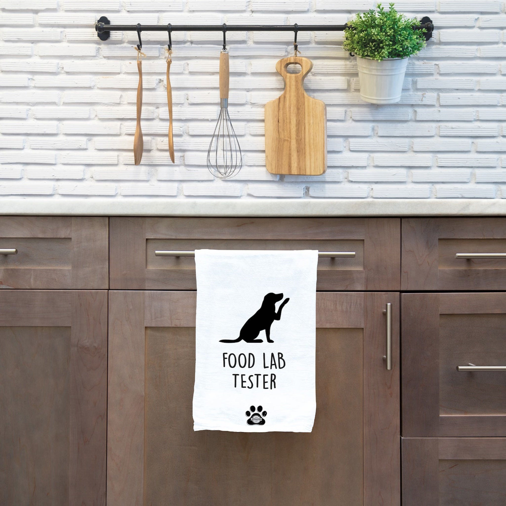 Food Lab Tester / Köpekli Mutfak Havlusu 2 Adet