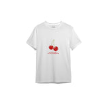 Cherry Fullness Tişört — Beyaz