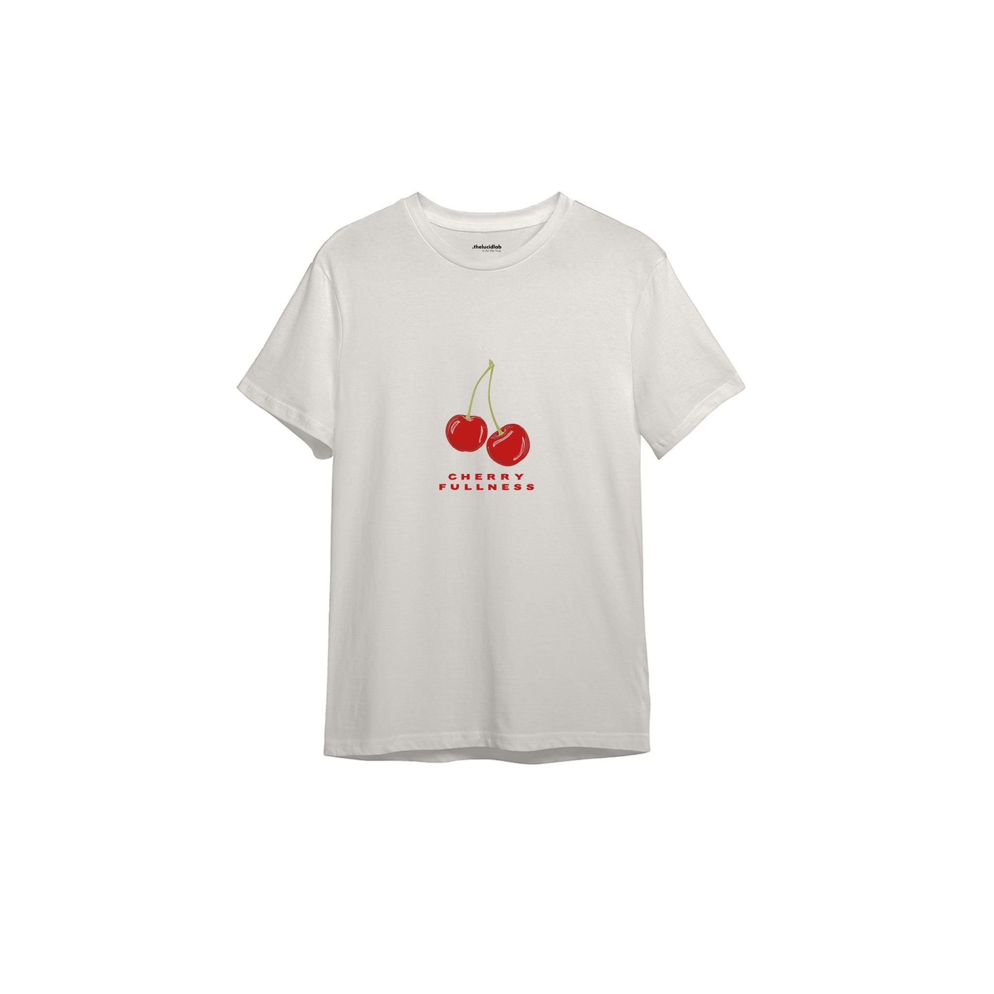 Cherry Fullness Tişört — Ekru