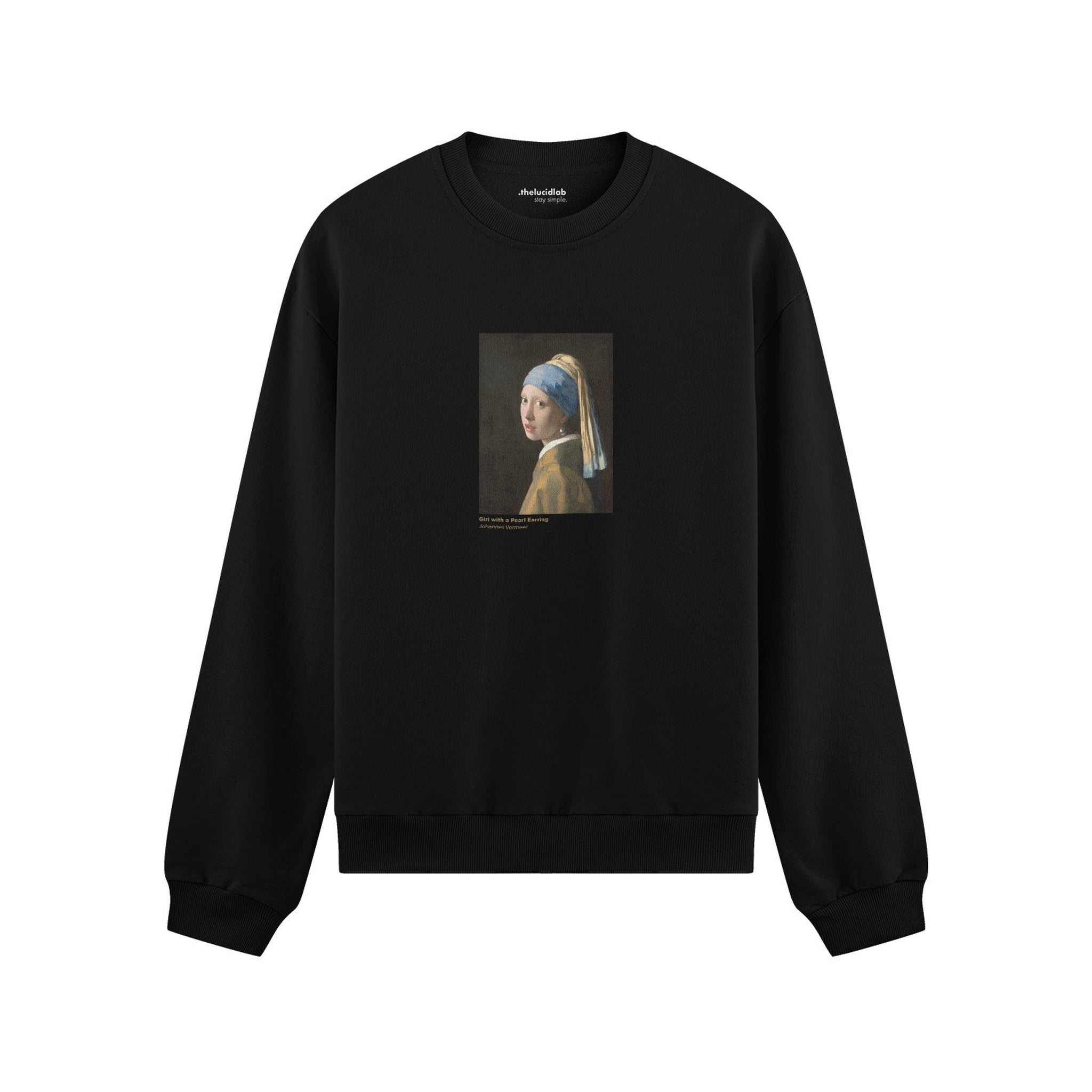 İnci Küpeli Kız Oversize Sweatshirt