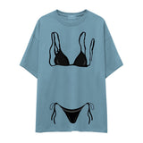 Black Bikini Oversize Tişört