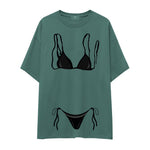 Black Bikini Oversize Tişört