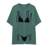 Black Bikini Oversize Tişört