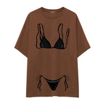 Black Bikini Oversize Tişört
