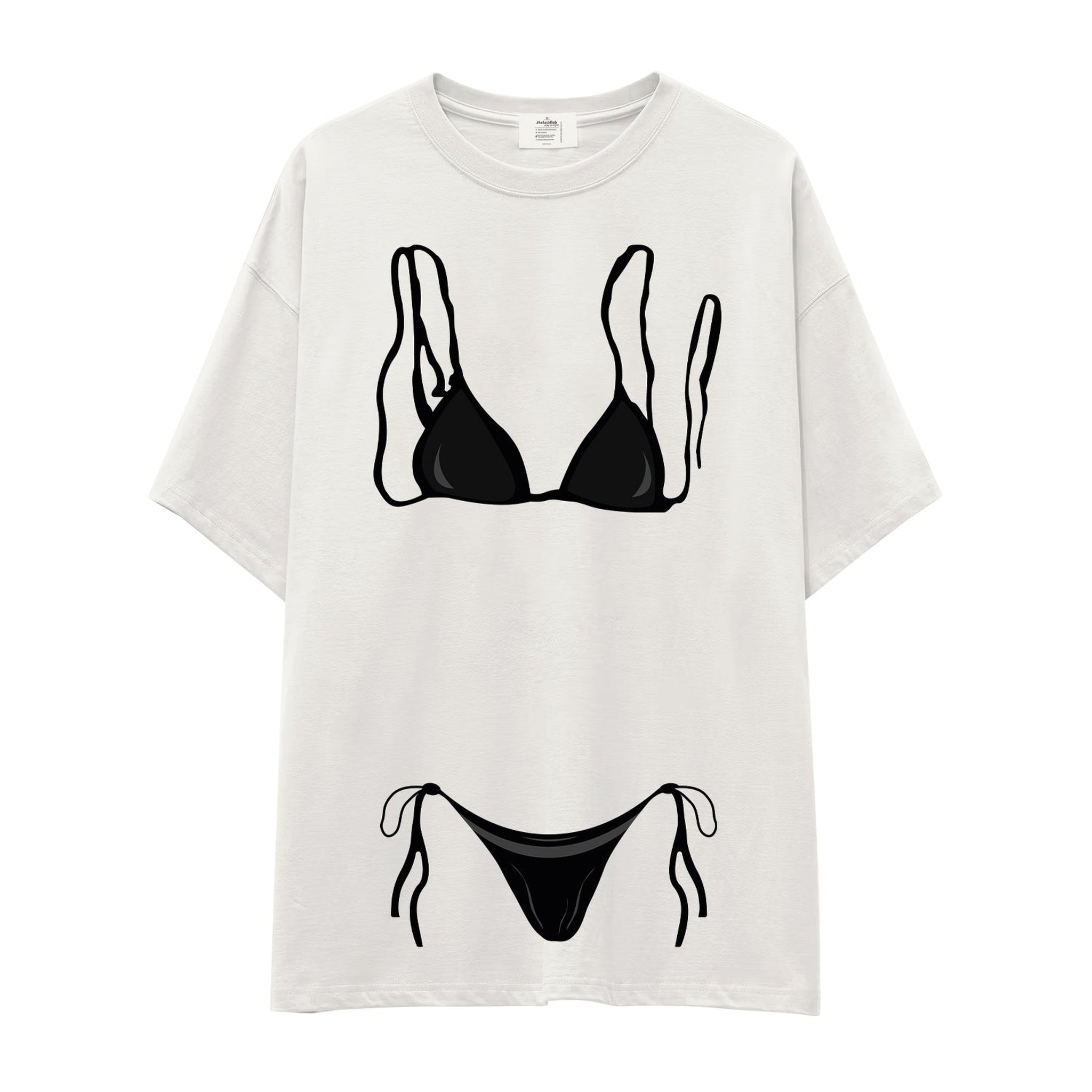 Black Bikini Oversize Tişört