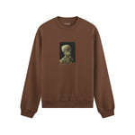 Skull of a Skeleton with Burning Cigarette Oversize Sweatshirt