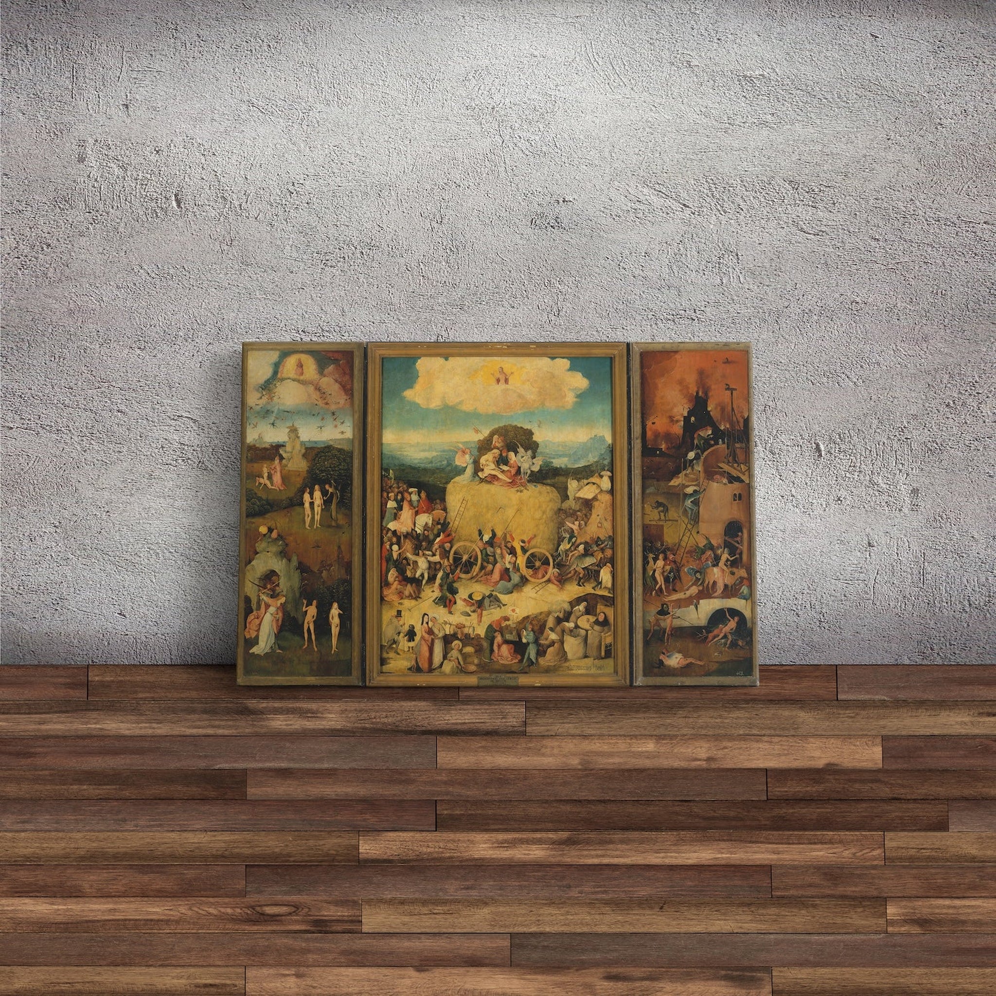 The Haywain Triptych Kanvas Tablo