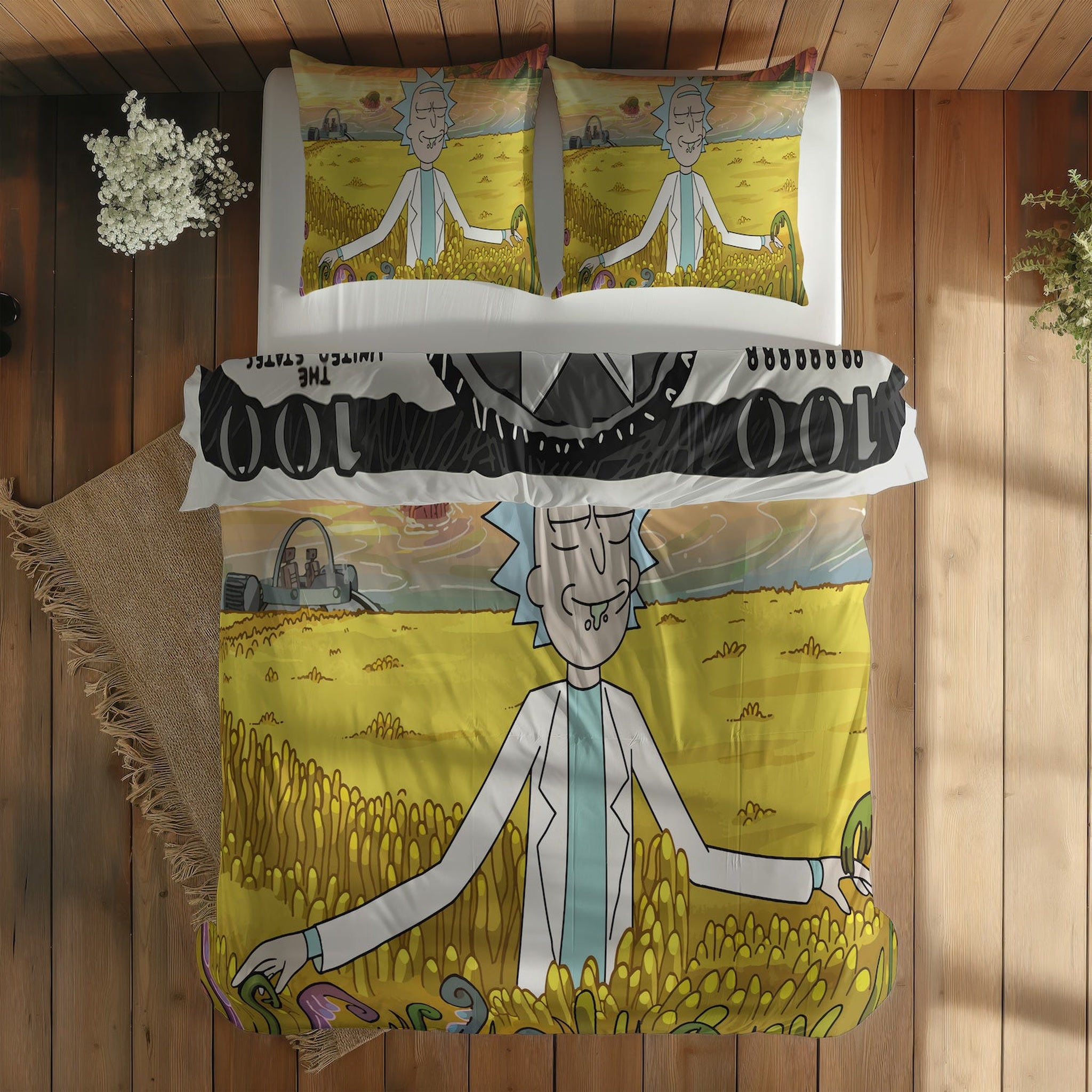 Morty Dollar & Morty in Paradise Çift Taraflı Nevresim Takımı