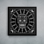 Mexican Skull Black/White Mandala Kanvas Tablo