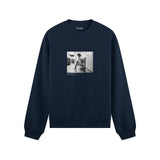 Amy Winehouse at the laundromat 2004 Oversize Sweatshirt